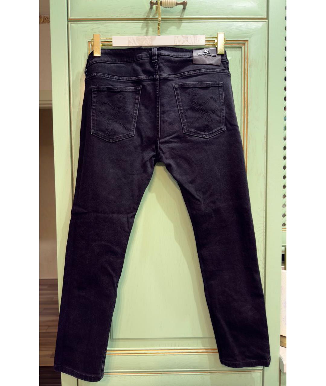 ETRO Черные хлопковые прямые джинсы, фото 2