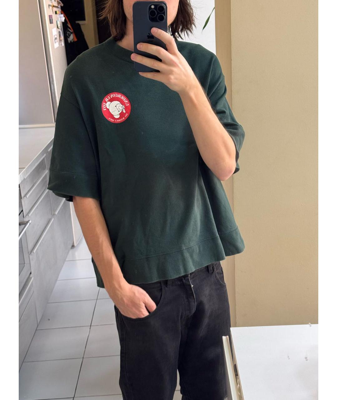 UNDERCOVER Зеленая хлопковая футболка, фото 4