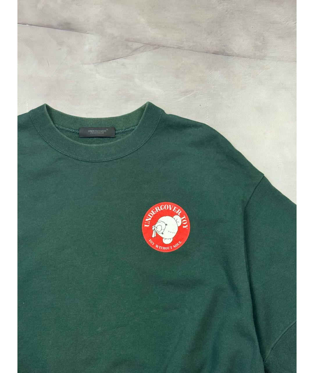 UNDERCOVER Зеленая хлопковая футболка, фото 5