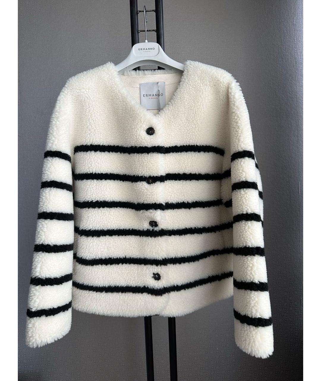 ERMANNO FIRENZE Белая полиэстеровая куртка, фото 6