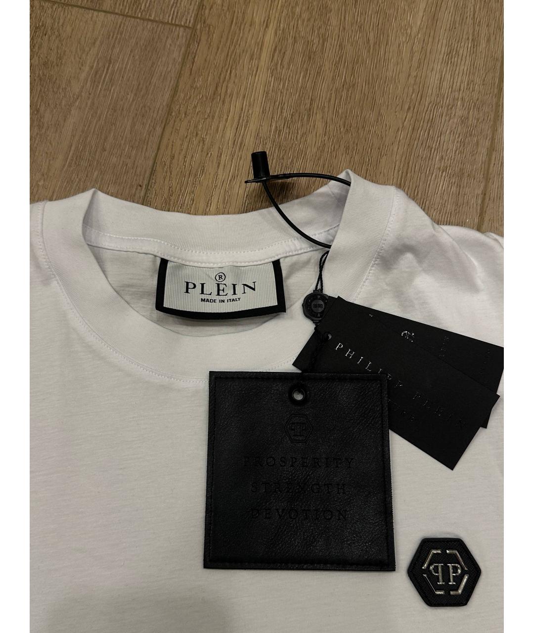 PHILIPP PLEIN Белая хлопковая футболка, фото 3