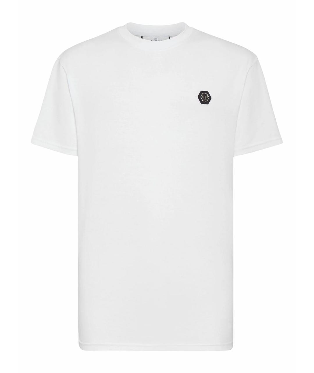 PHILIPP PLEIN Белая хлопковая футболка, фото 1