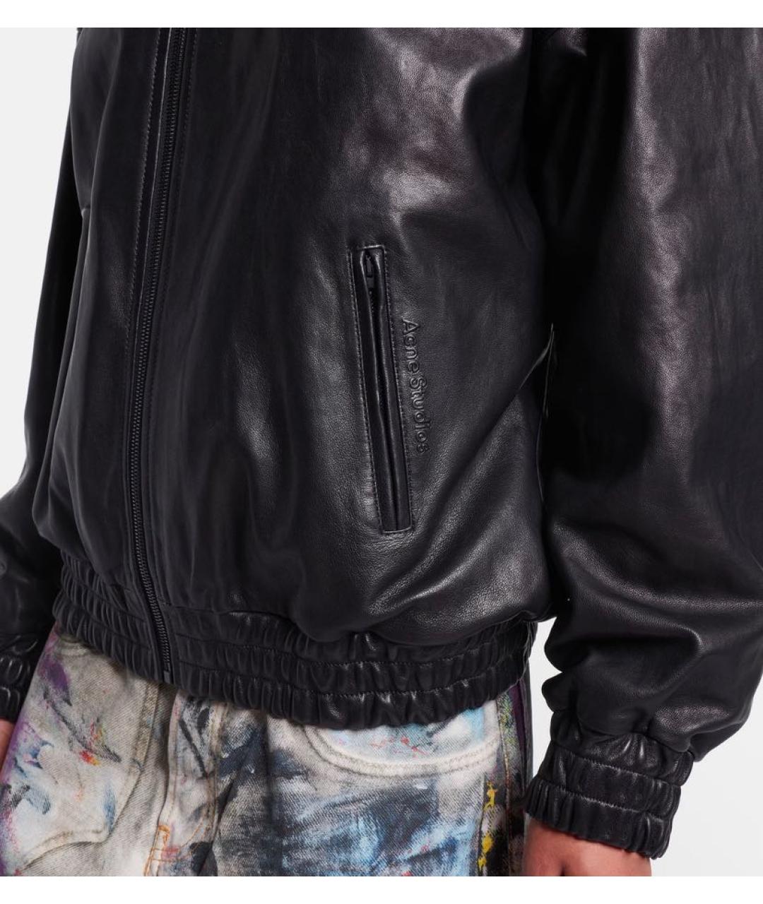 ACNE STUDIOS Черная кожаная куртка, фото 7