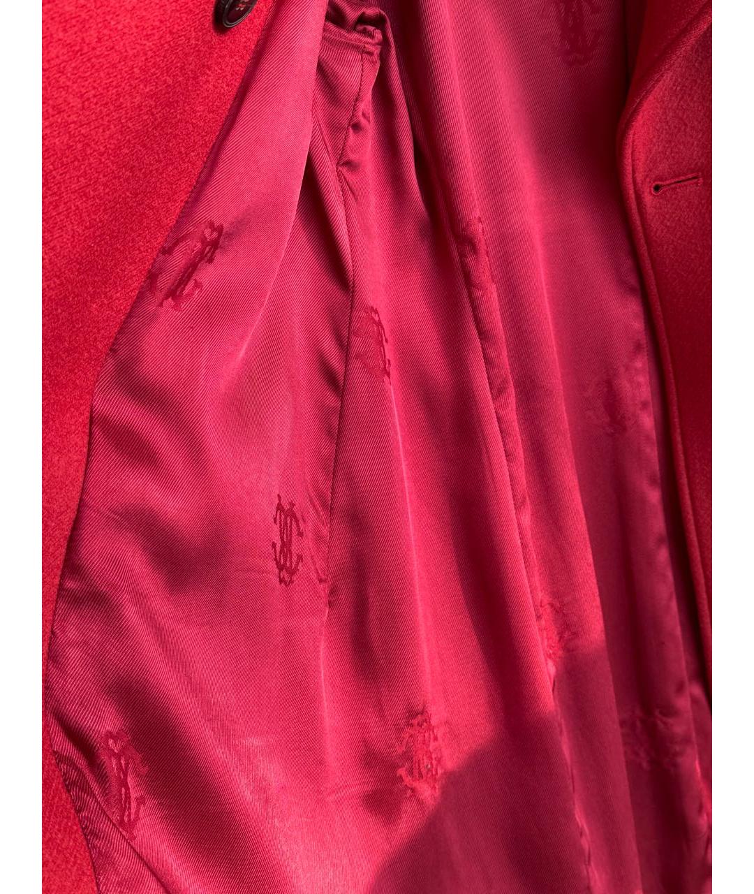 ROBERTO CAVALLI Красное шерстяное пальто, фото 5