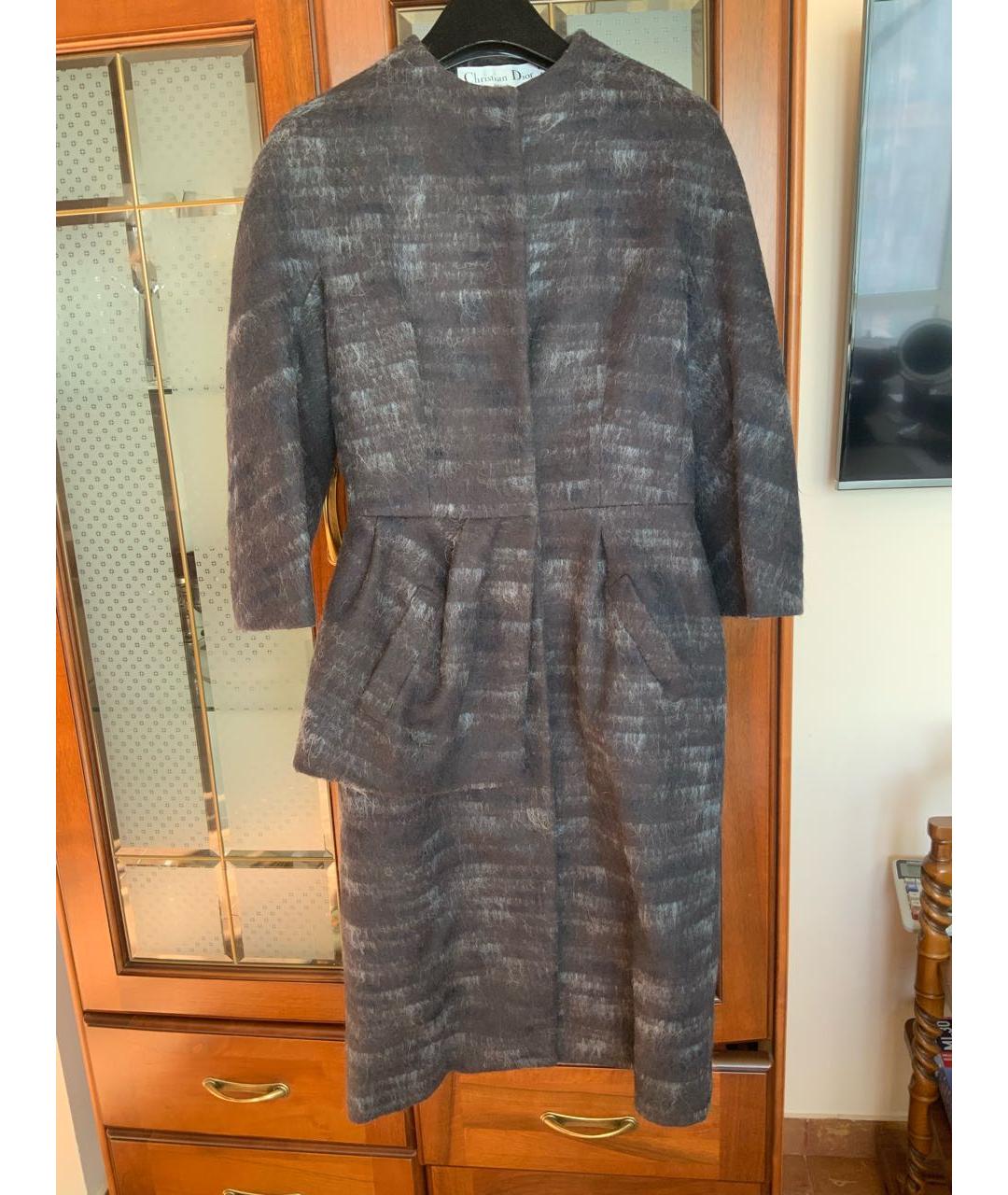 CHRISTIAN DIOR Темно-синее шерстяное пальто, фото 5