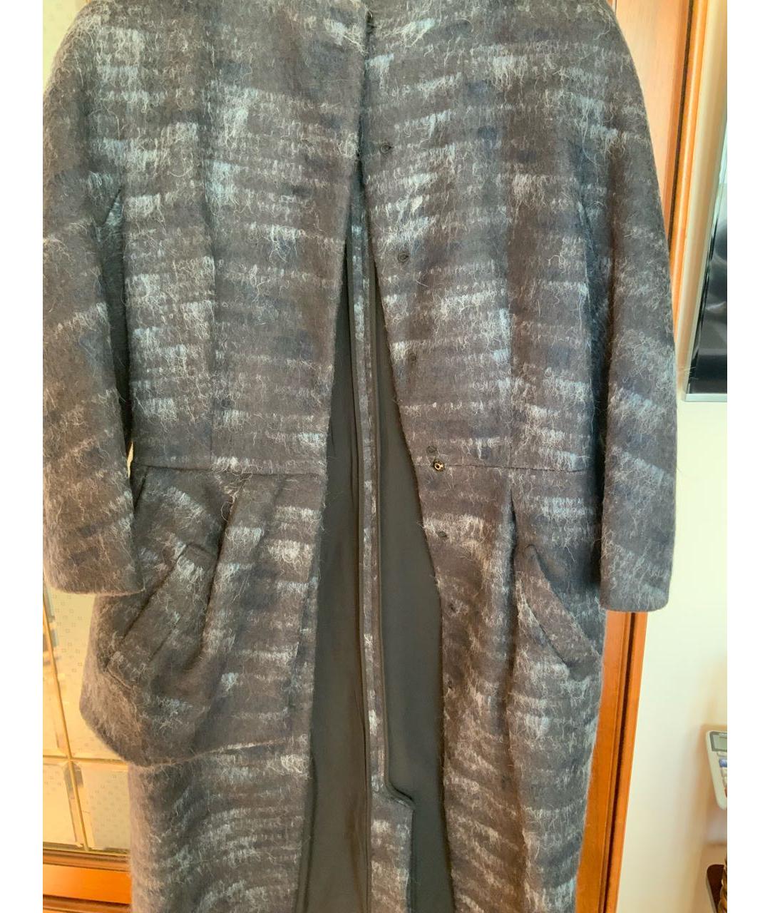 CHRISTIAN DIOR Темно-синее шерстяное пальто, фото 4