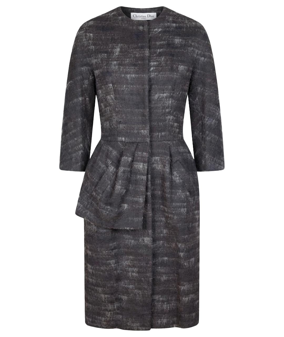 CHRISTIAN DIOR Темно-синее шерстяное пальто, фото 1