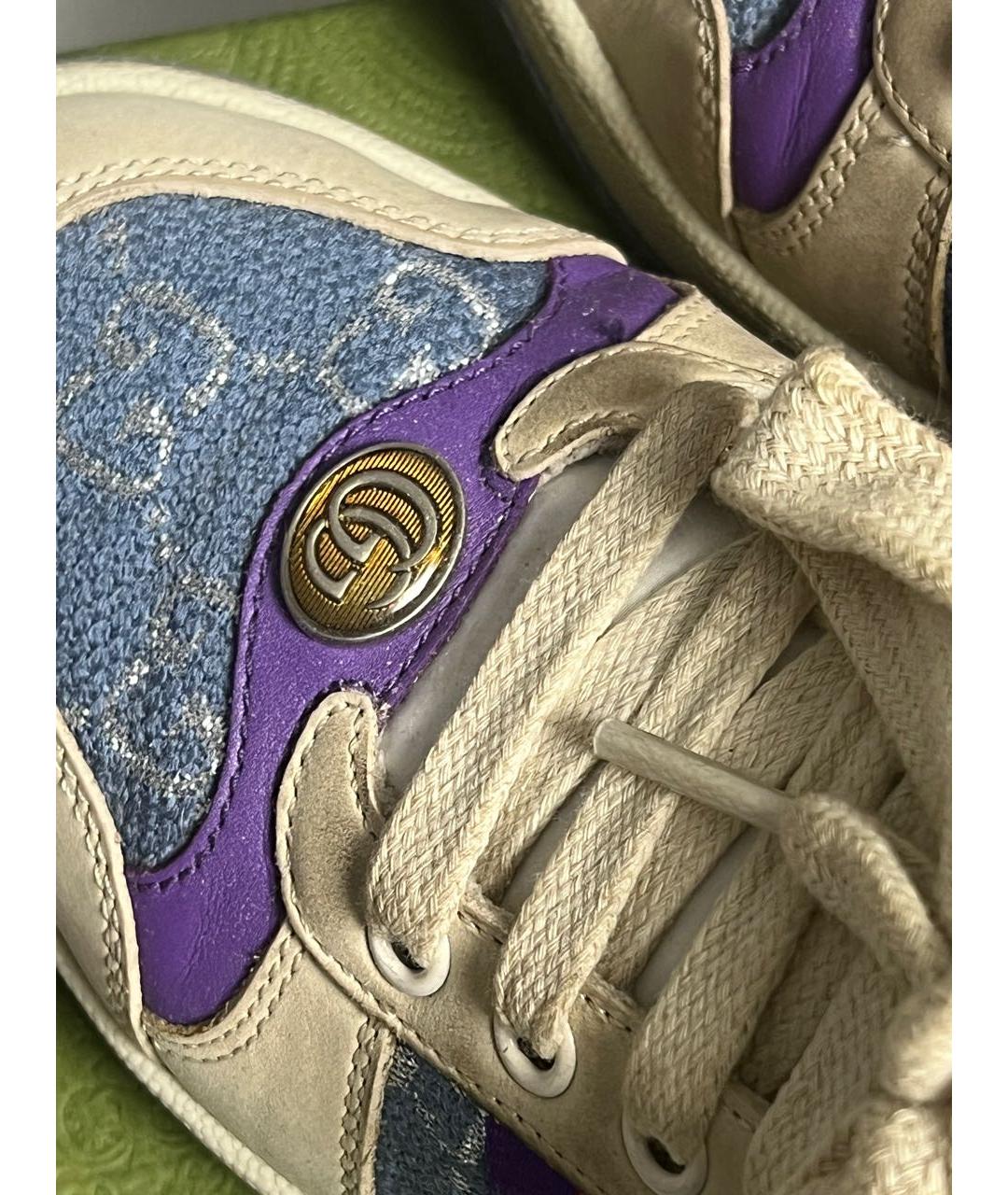 GUCCI Мульти кожаные кроссовки, фото 7