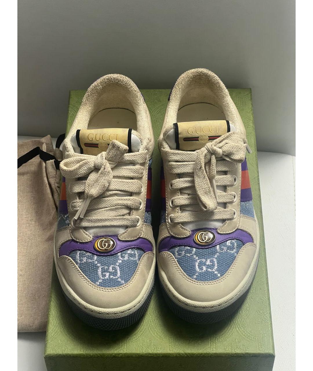 GUCCI Мульти кожаные кроссовки, фото 2