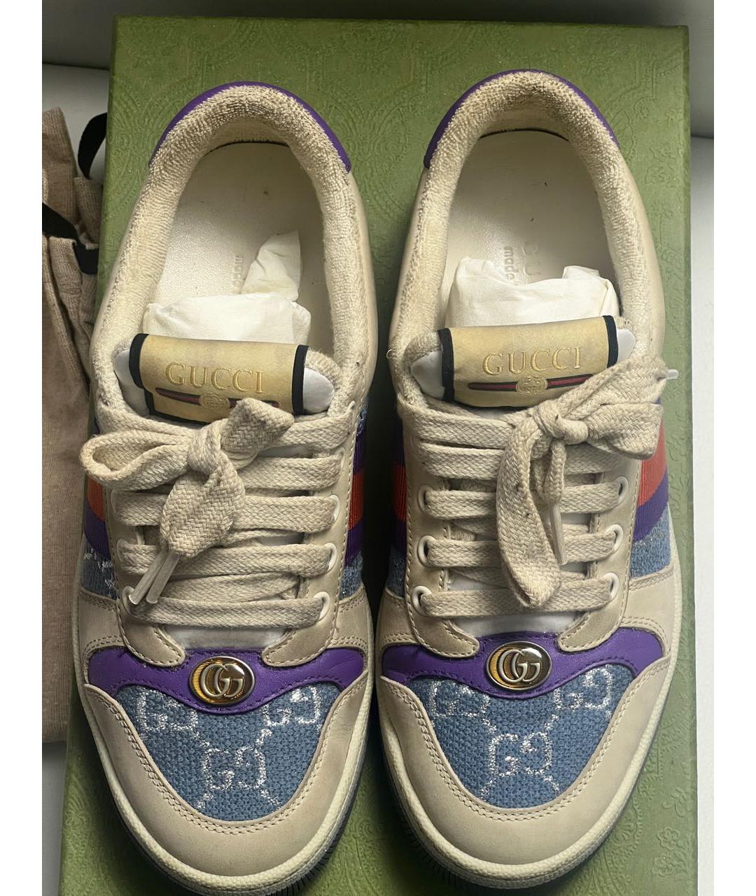 GUCCI Мульти кожаные кроссовки, фото 3