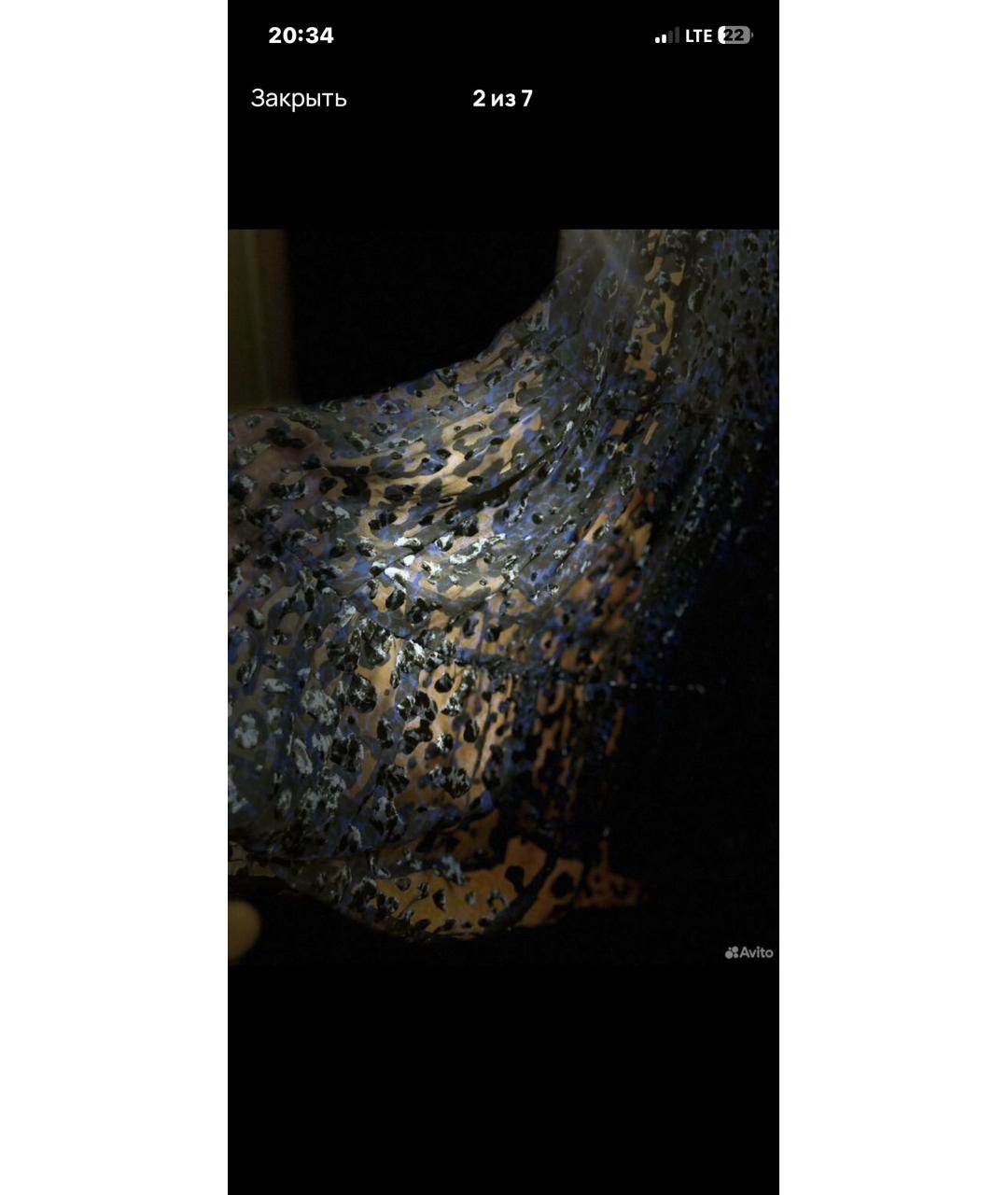 ESCADA Темно-синее шелковое вечернее платье, фото 5