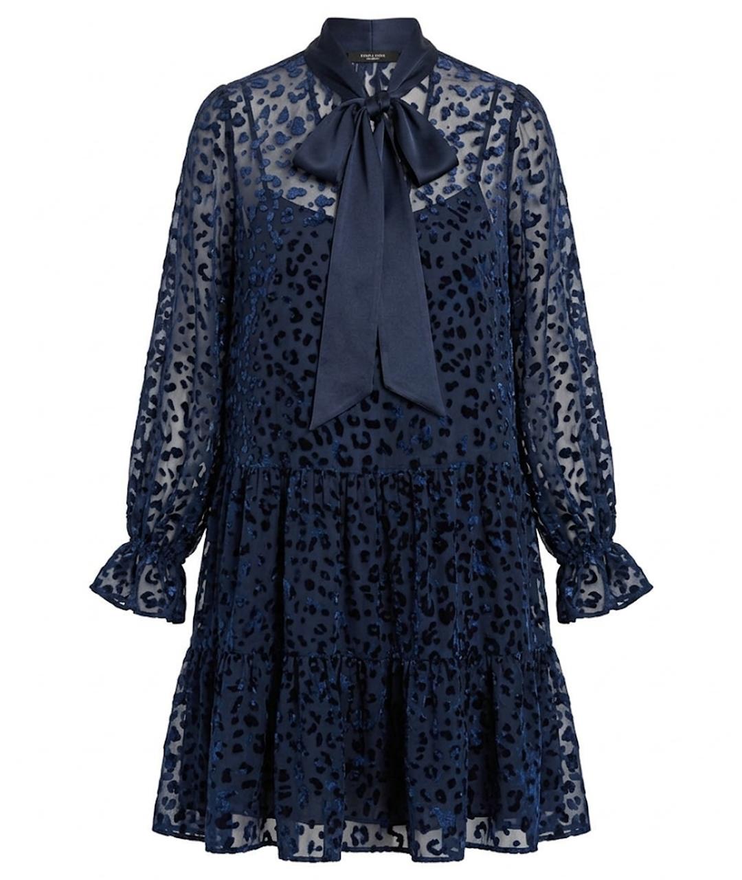 ESCADA Темно-синее шелковое вечернее платье, фото 1