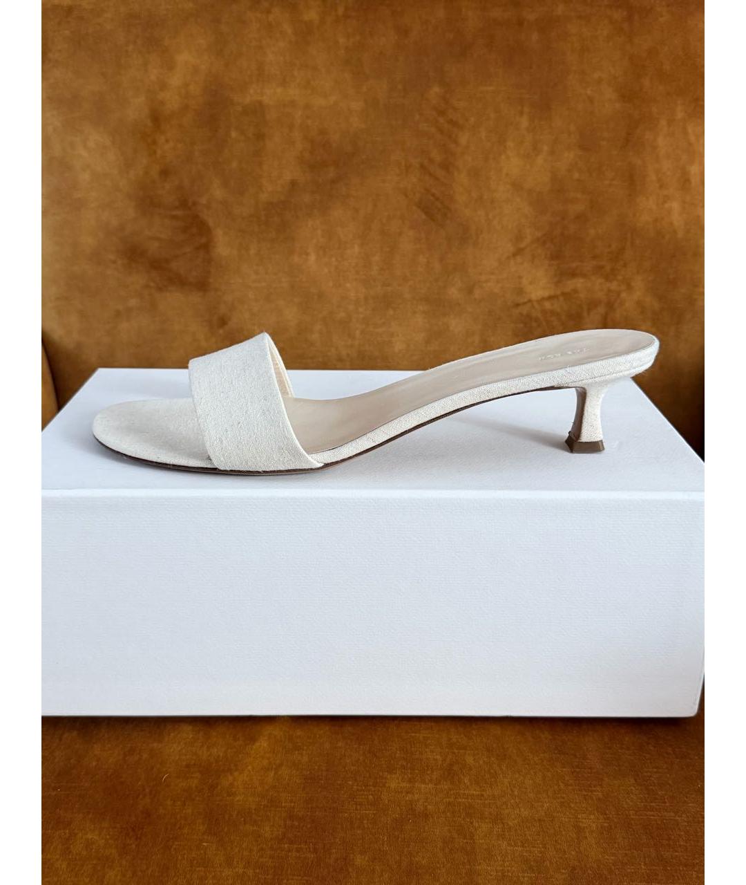 THE ROW Белые текстильные мюли, фото 9