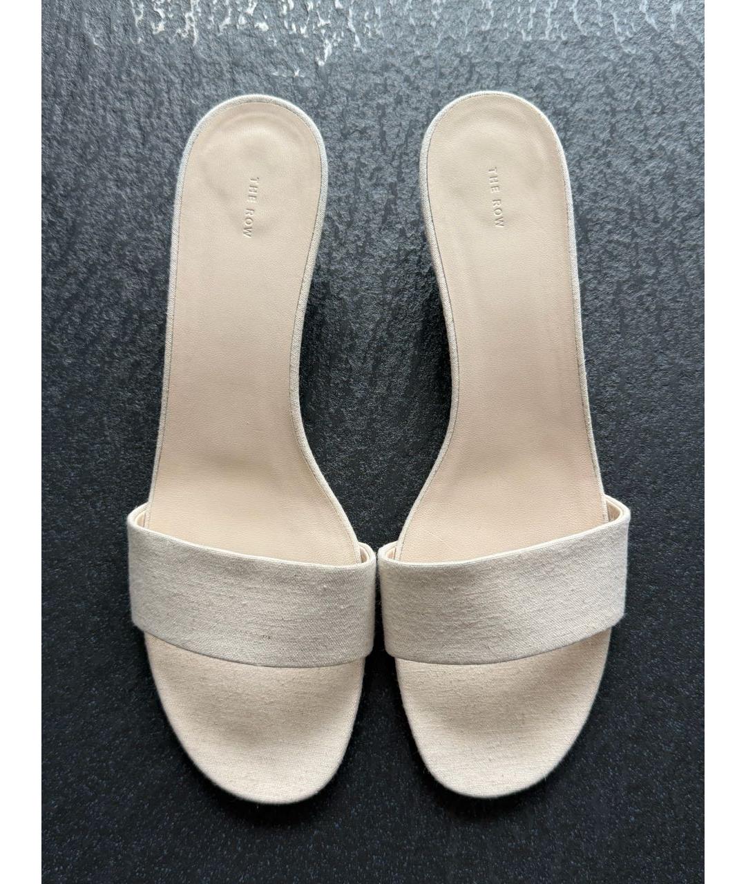 THE ROW Белые текстильные мюли, фото 2