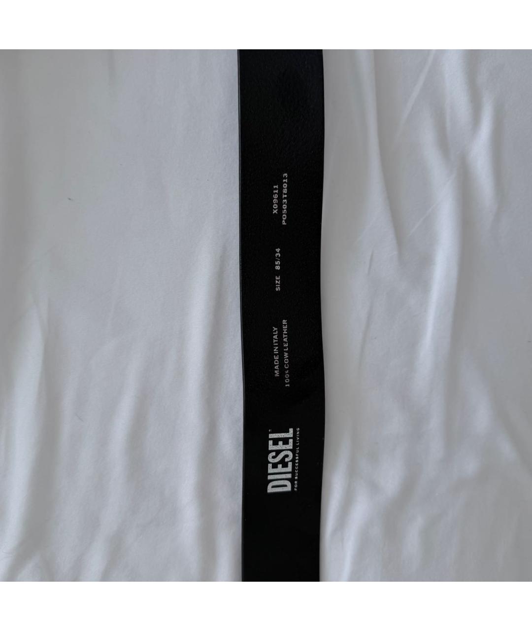 DIESEL Черный кожаный ремень, фото 2