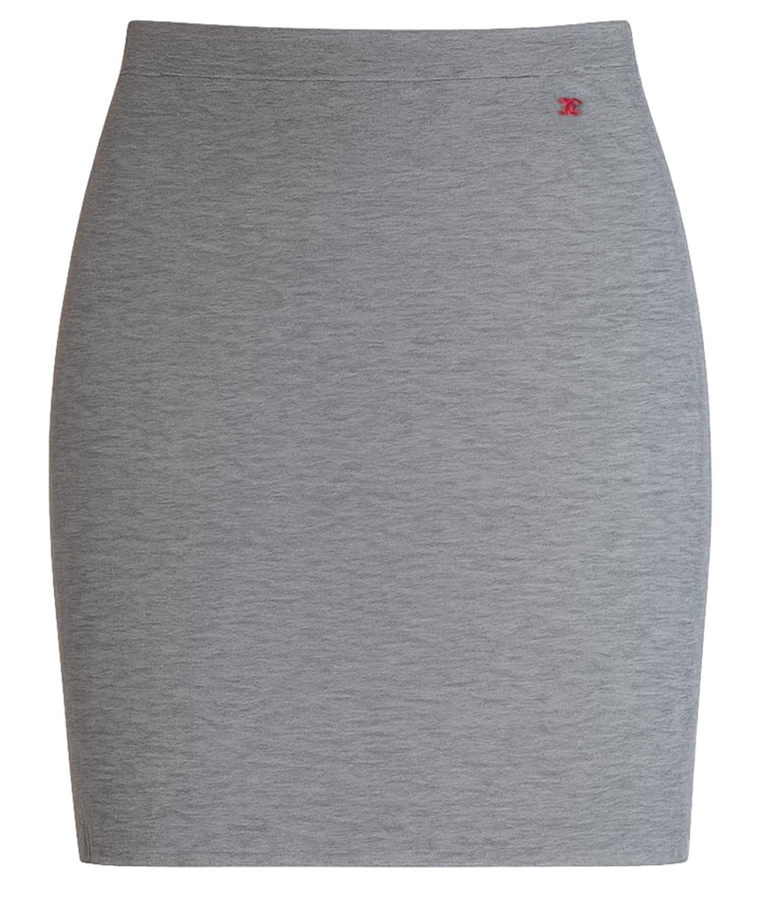 CHANEL Серая кашемировая юбка миди, фото 1