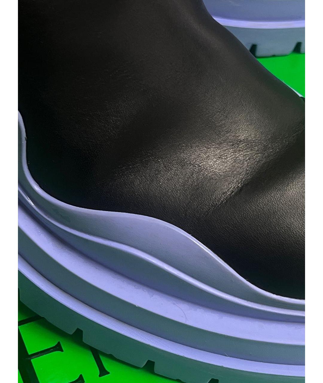 BOTTEGA VENETA Черные кожаные полусапоги, фото 6