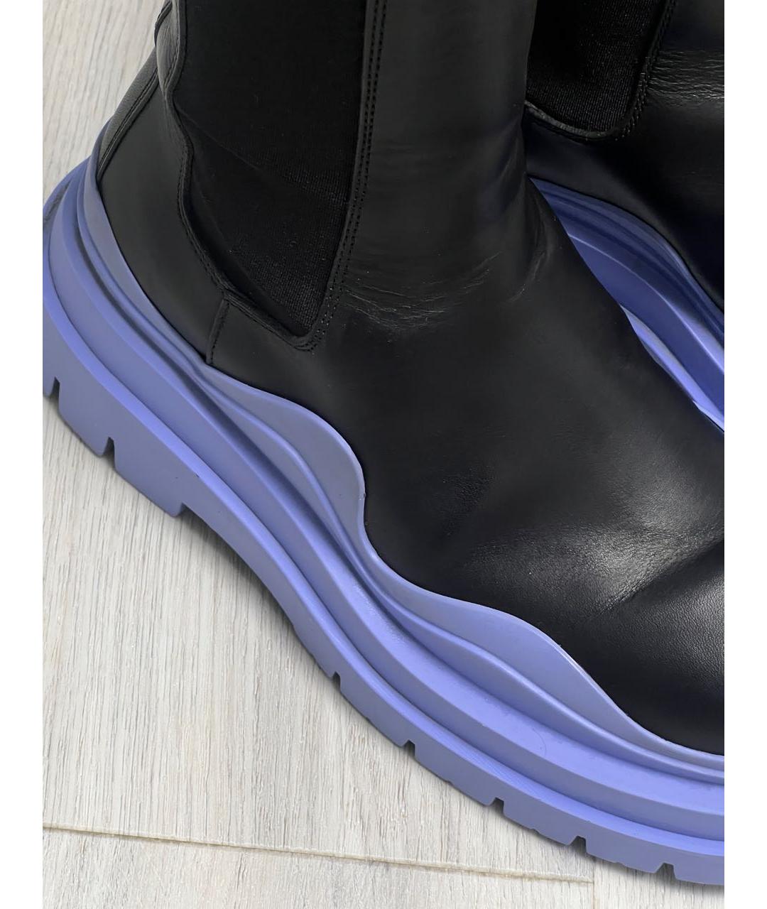 BOTTEGA VENETA Черные кожаные полусапоги, фото 5