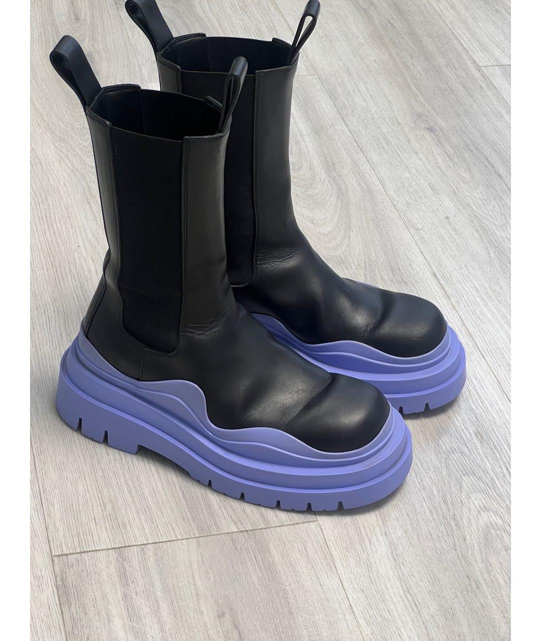 BOTTEGA VENETA Черные кожаные полусапоги, фото 9