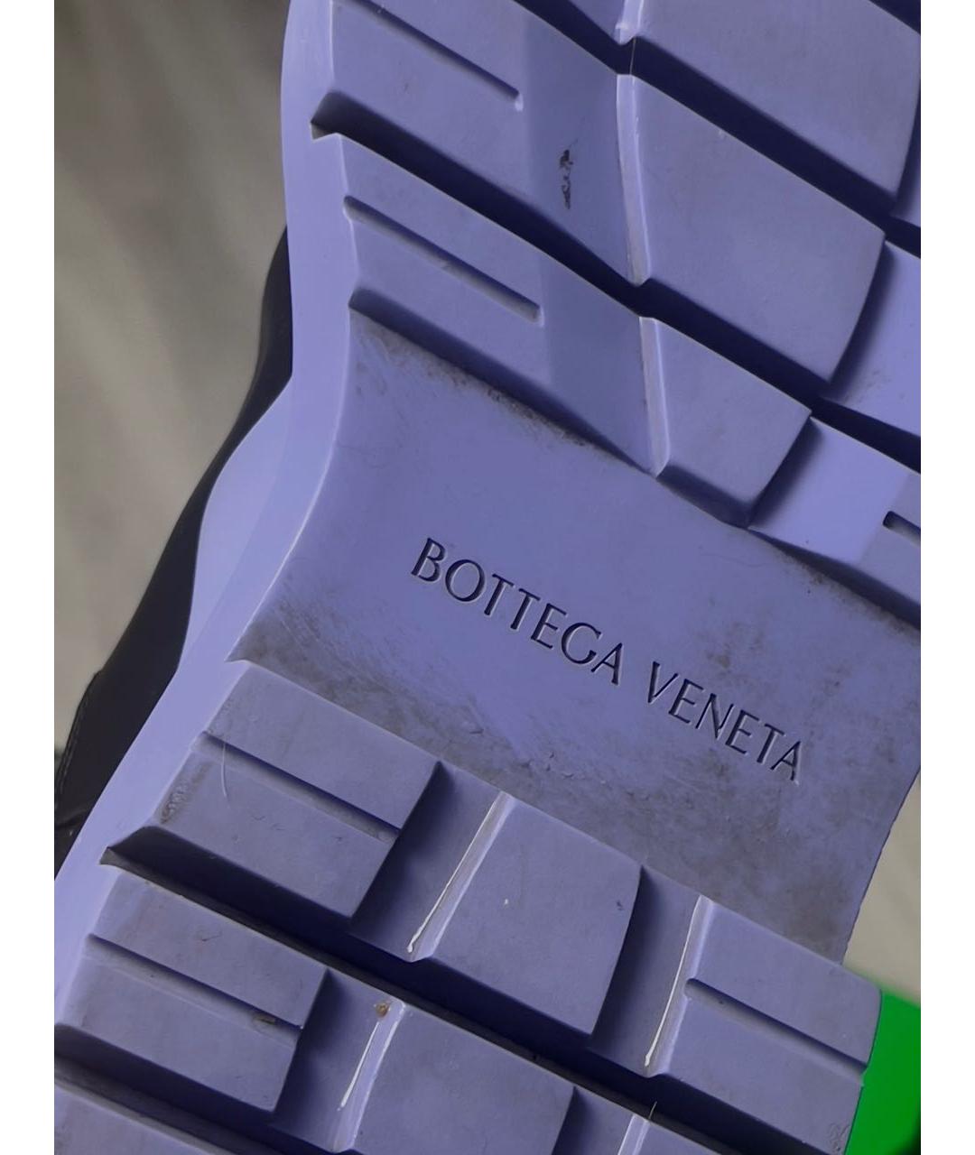 BOTTEGA VENETA Черные кожаные полусапоги, фото 7