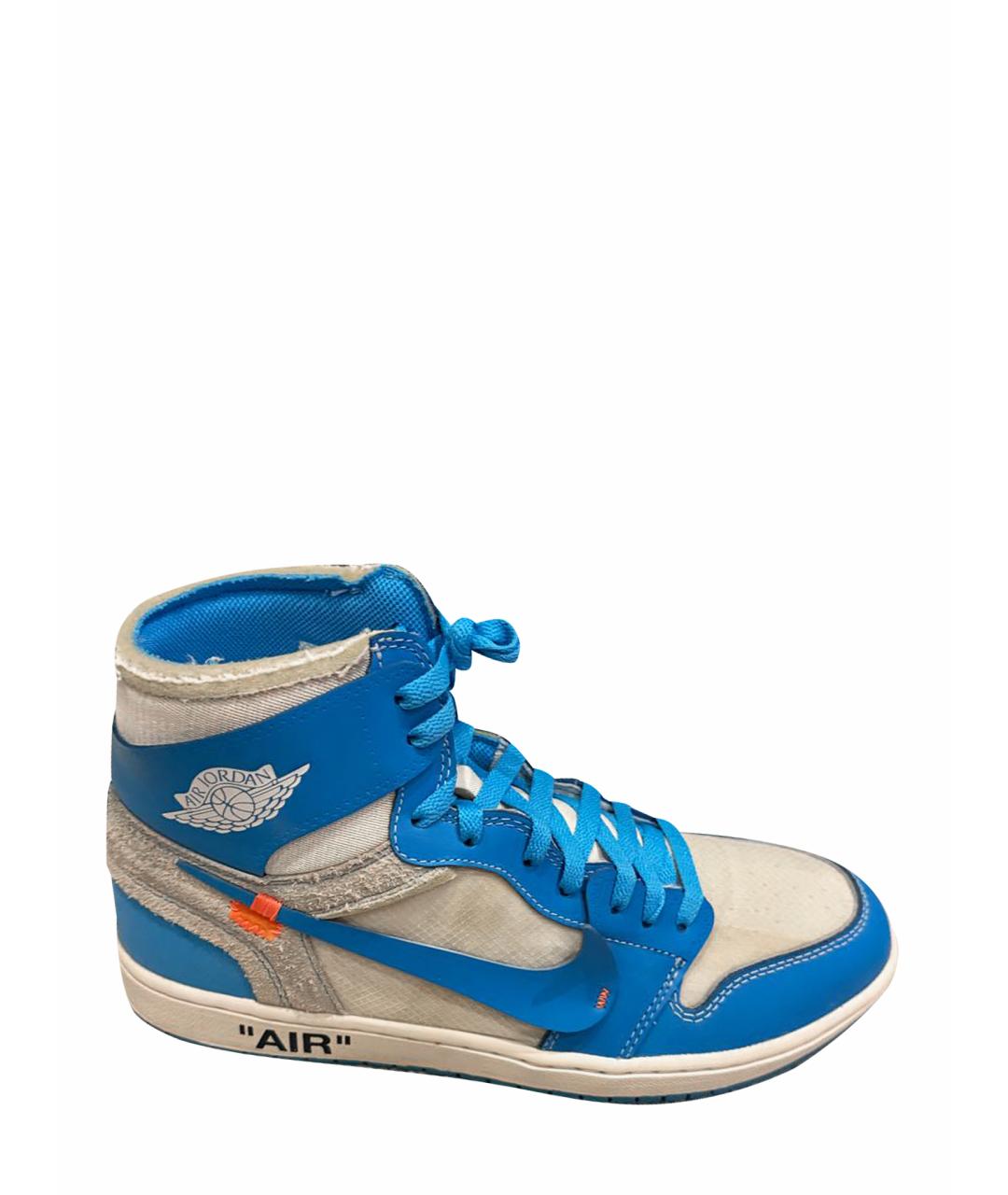 NIKE X OFF-WHITE Голубые высокие кроссовки / кеды, фото 1