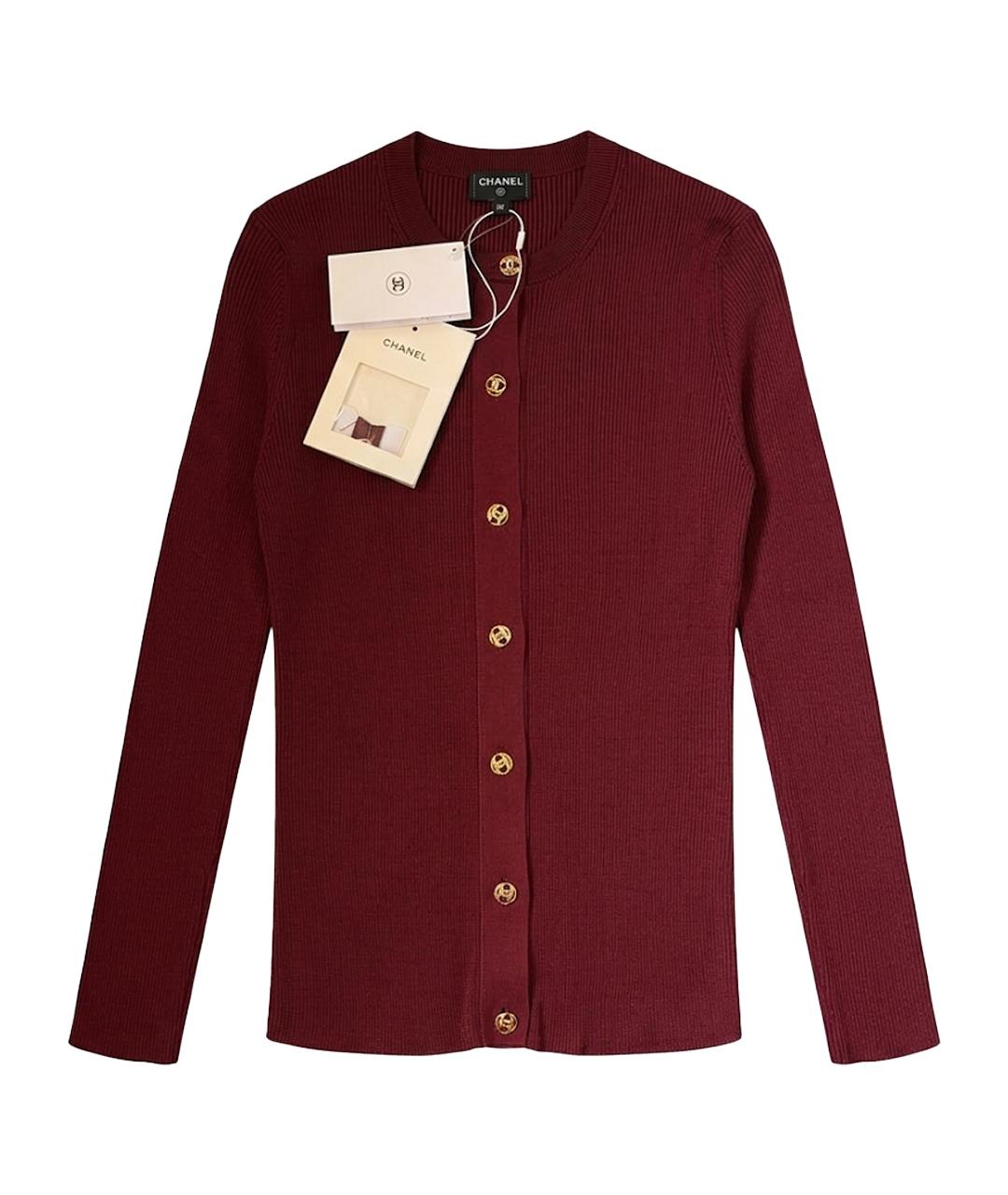 CHANEL Бордовый кардиган, фото 1