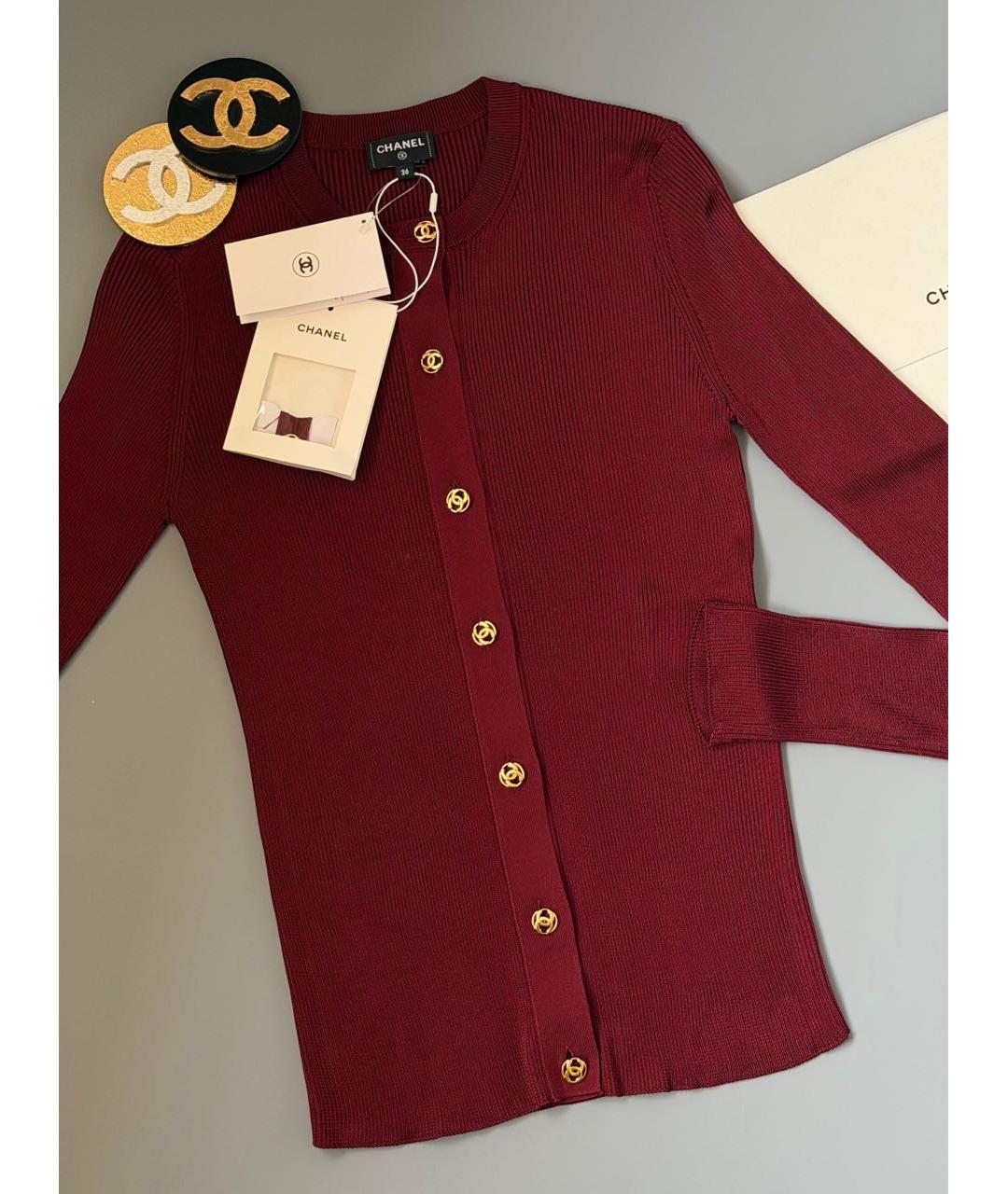 CHANEL Бордовый кардиган, фото 2