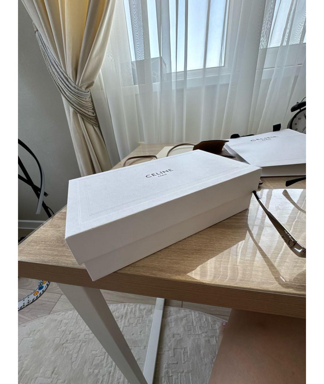 CELINE Серебряные металлические солнцезащитные очки, фото 4