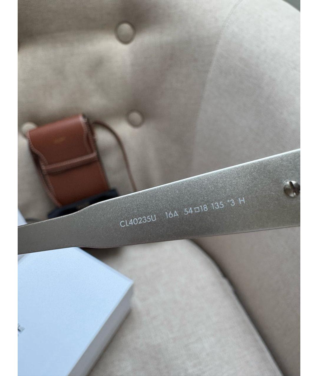 CELINE Серебряные металлические солнцезащитные очки, фото 6