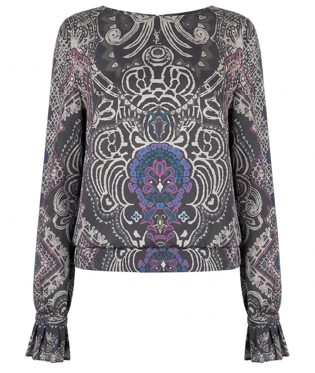 SAINT LAURENT Мульти шелковая блузы, фото 1