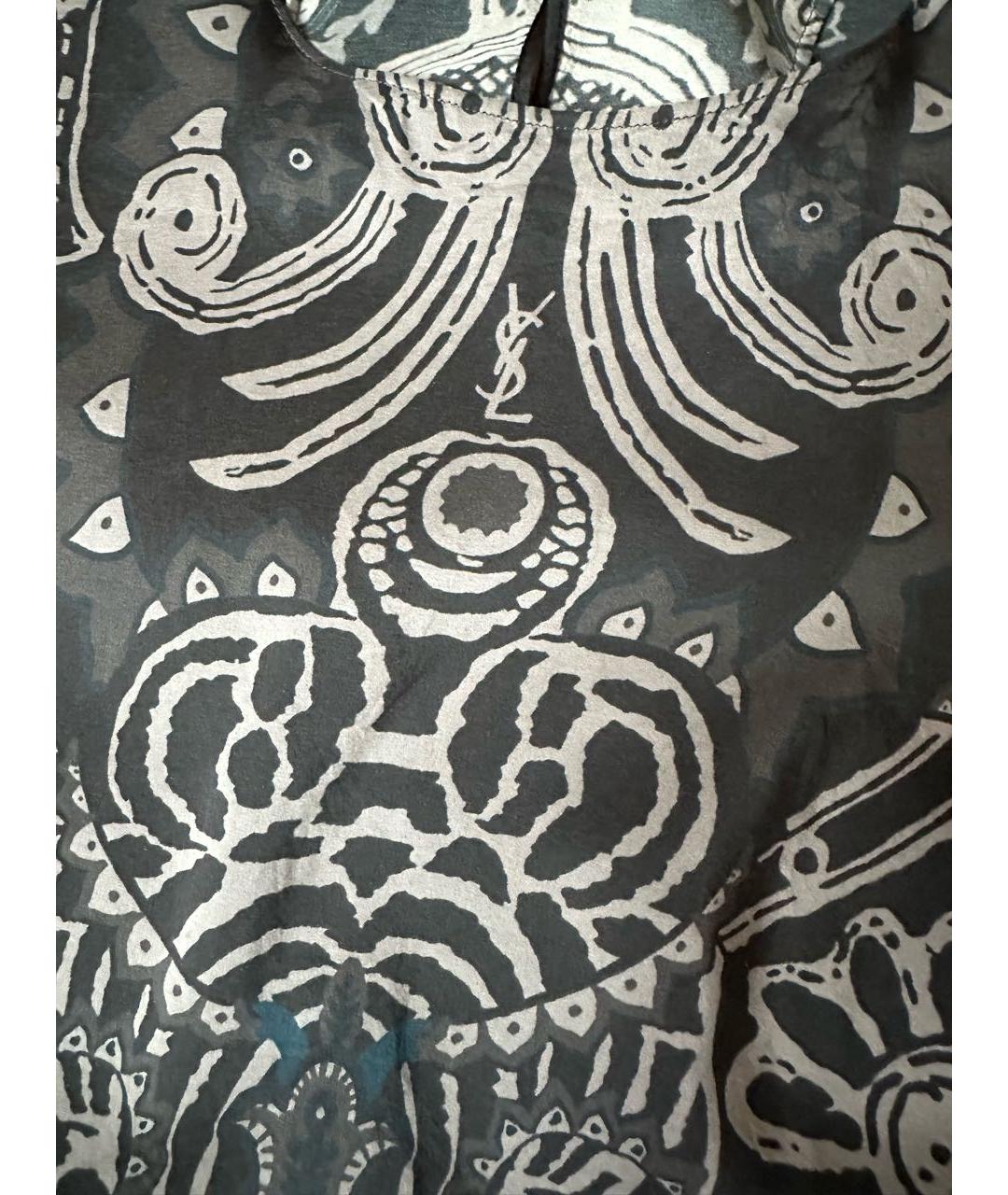 SAINT LAURENT Мульти шелковая блузы, фото 3