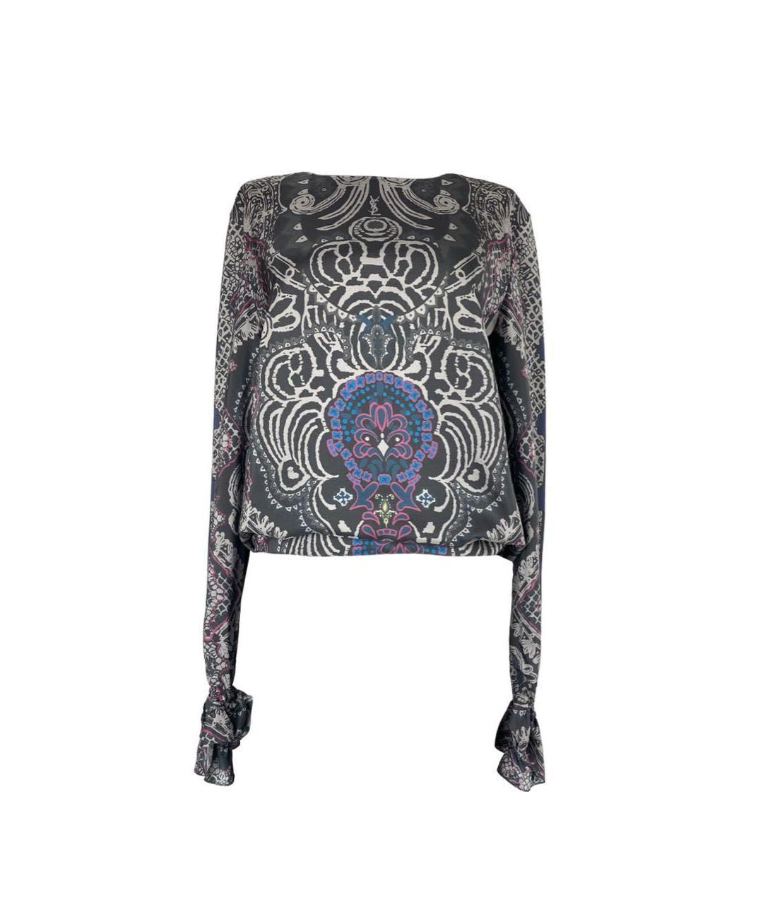 SAINT LAURENT Мульти шелковая блузы, фото 5