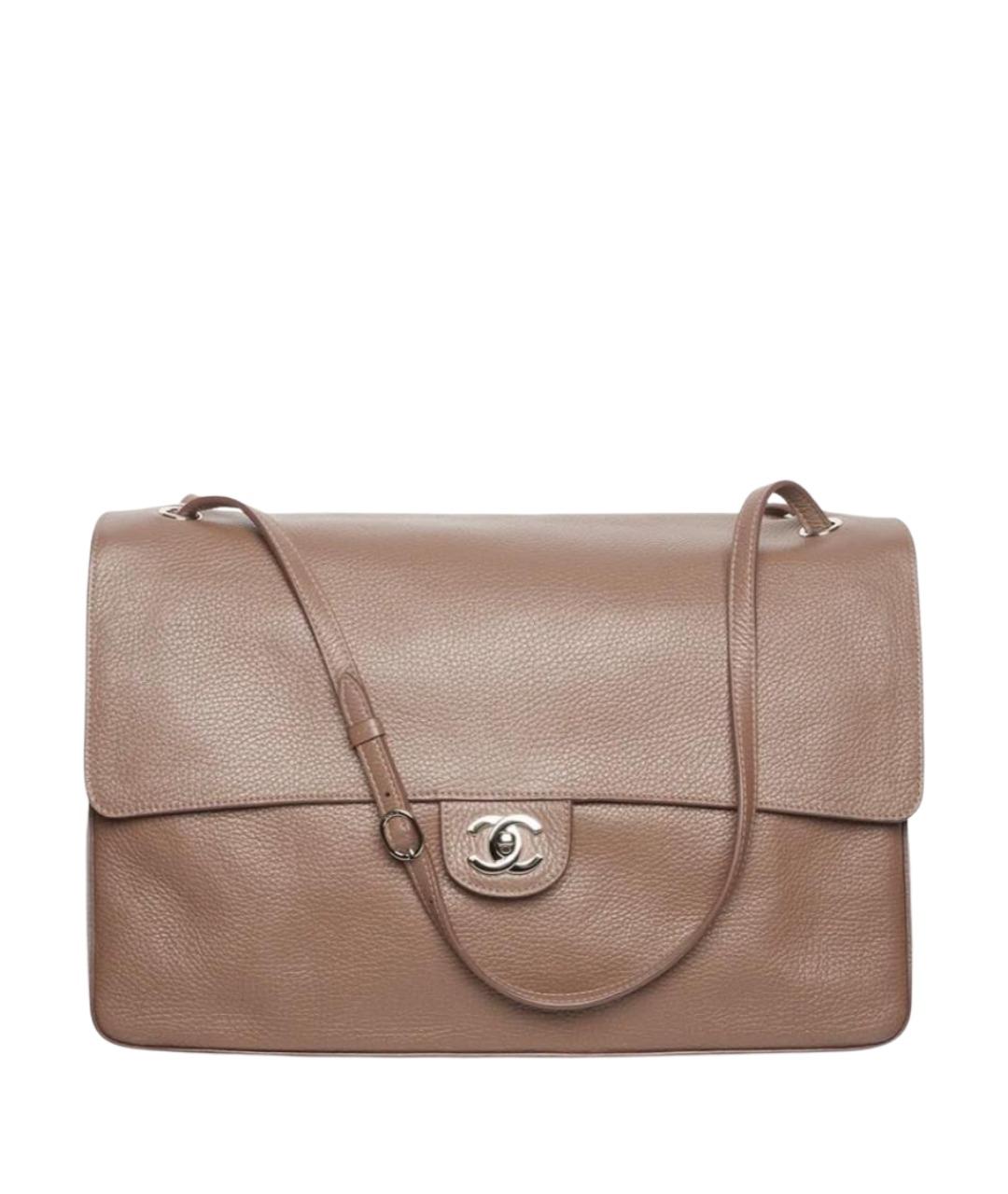CHANEL Бежевая кожаная сумка через плечо, фото 1