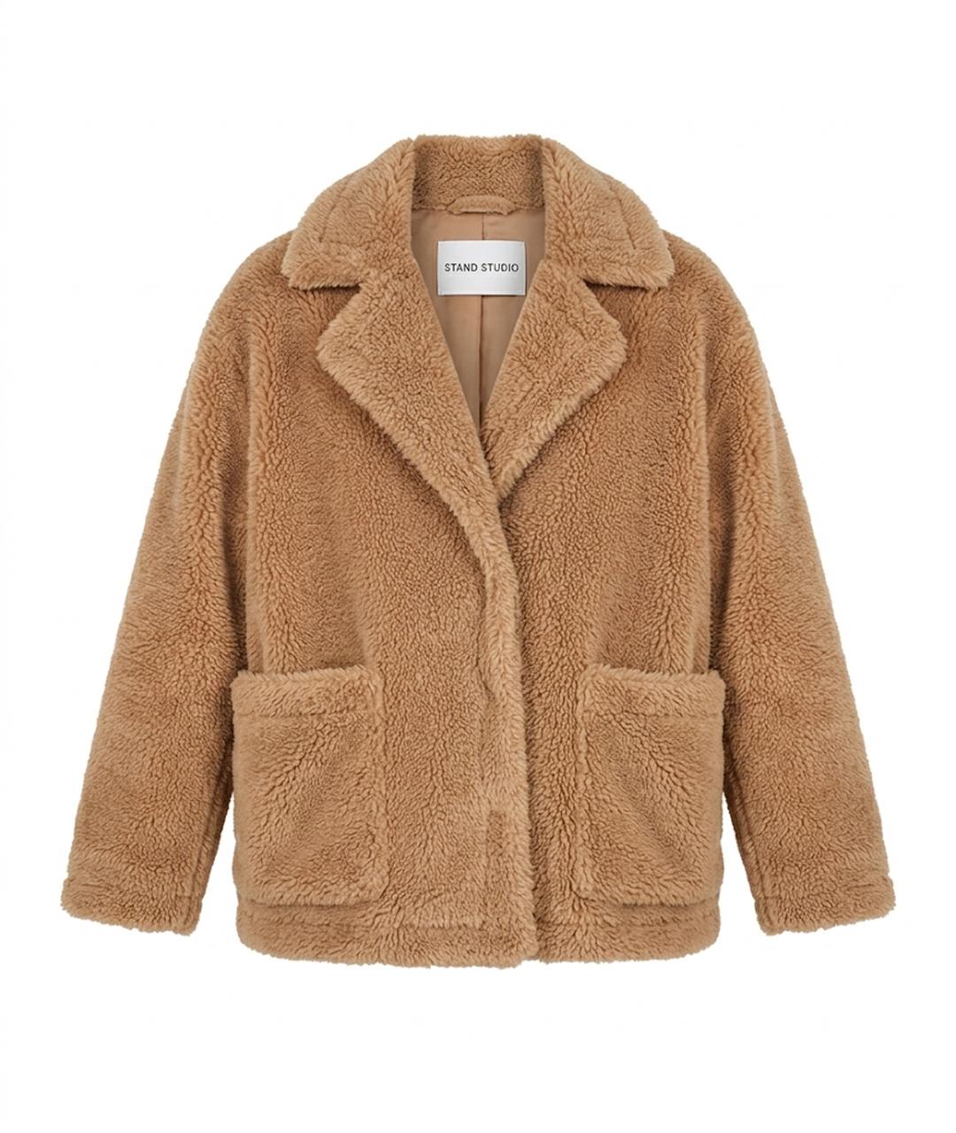 STAND STUDIO Бежевая шерстяная куртка, фото 1