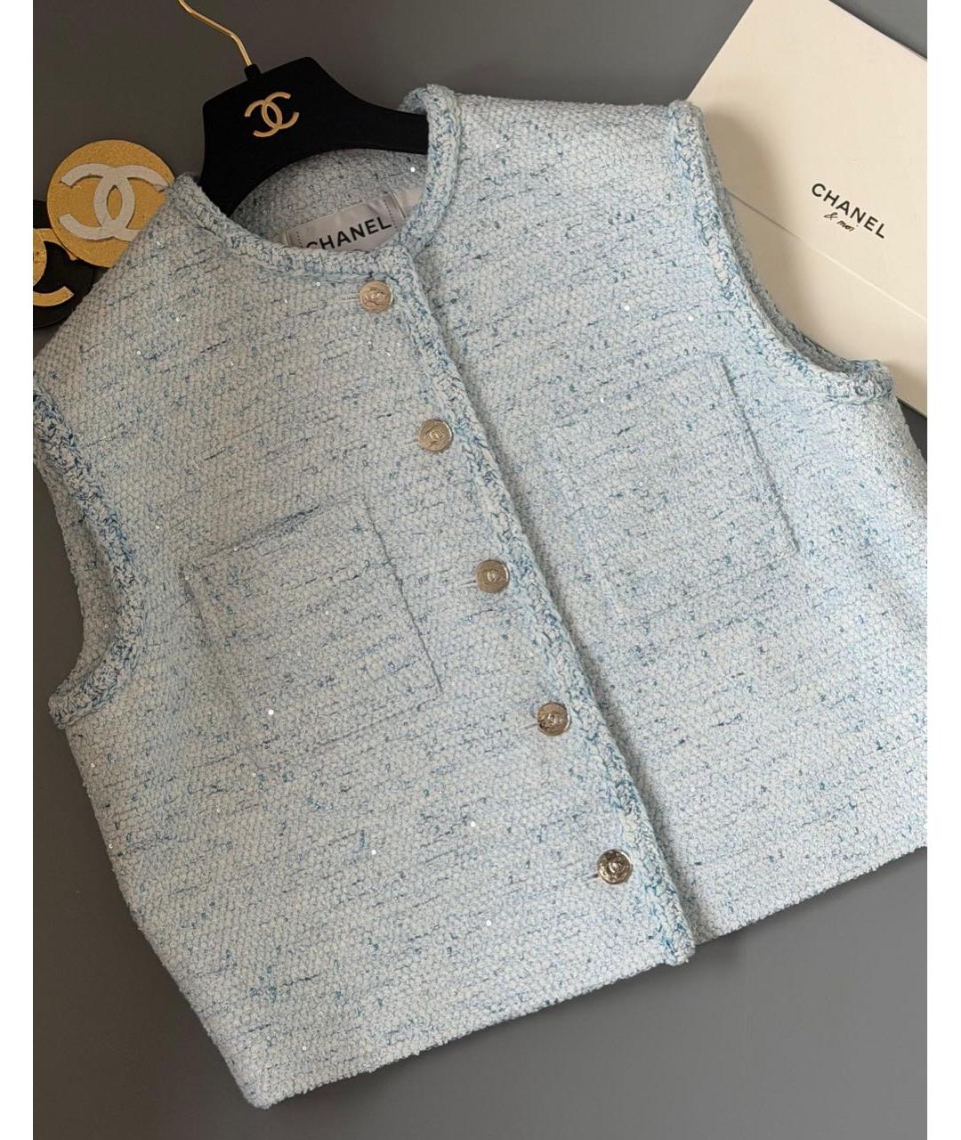 CHANEL Голубой жилет, фото 2