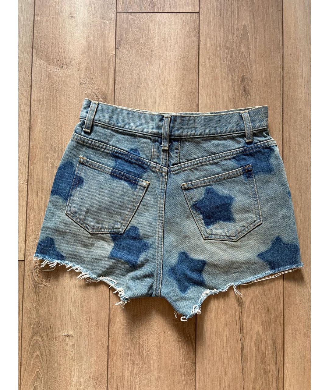 SAINT LAURENT Голубые хлопковые шорты, фото 2