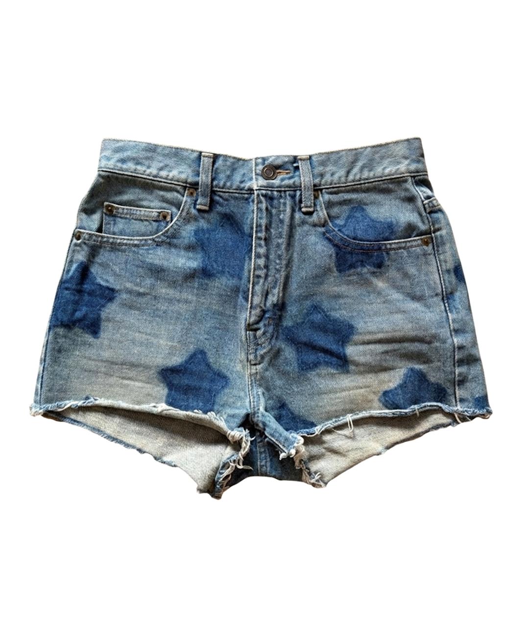 SAINT LAURENT Голубые хлопковые шорты, фото 1