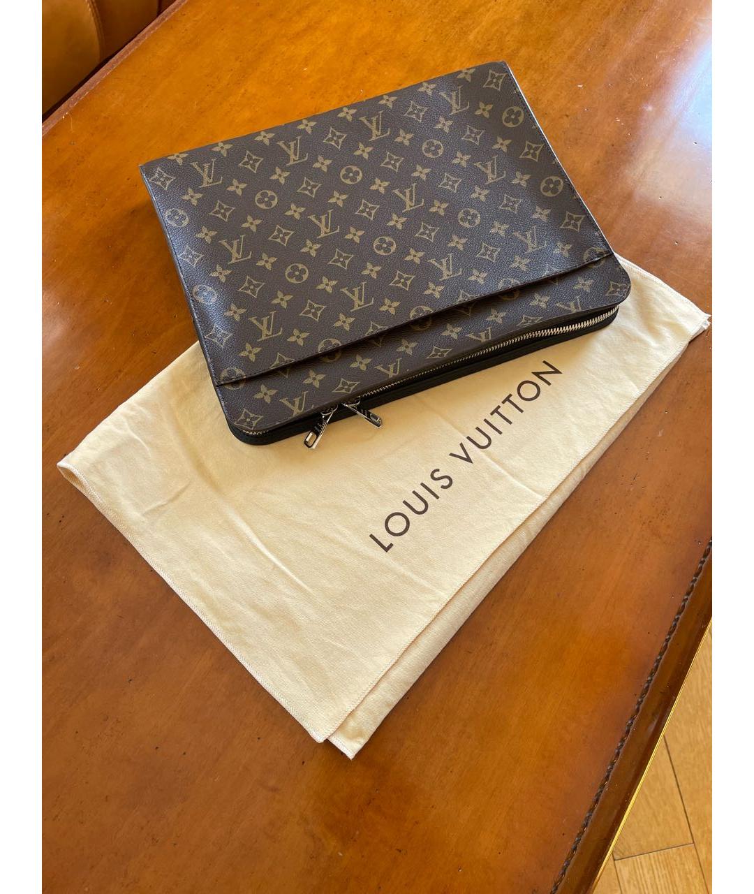LOUIS VUITTON Коричневая папка для документов, фото 6
