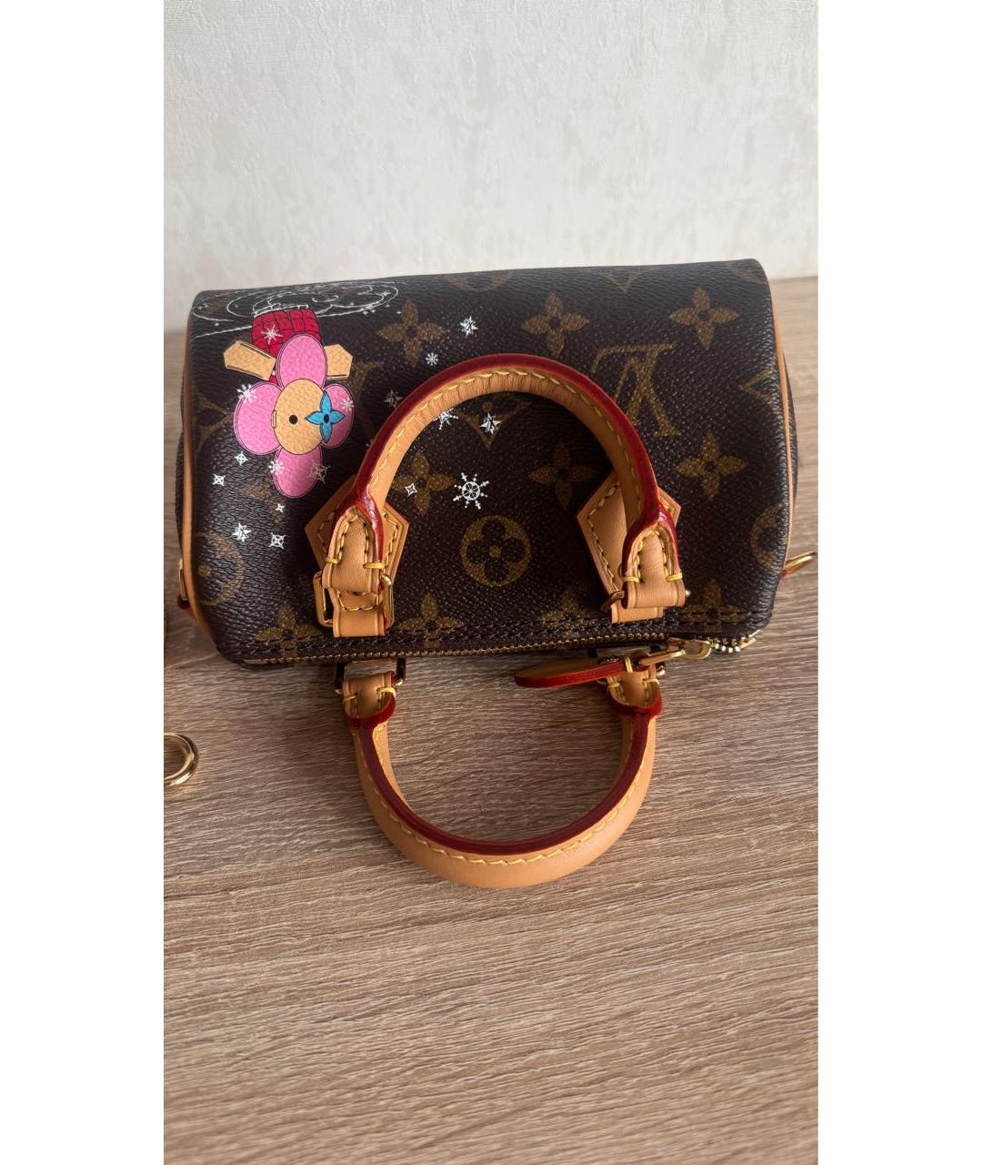 LOUIS VUITTON Коричневая сумка с короткими ручками, фото 6