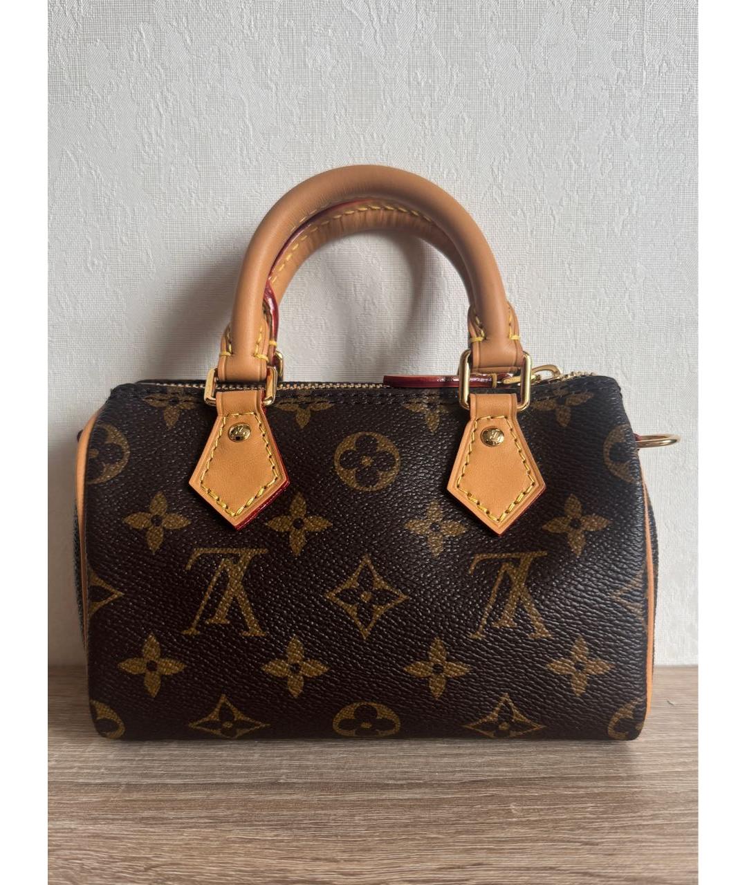 LOUIS VUITTON Коричневая сумка с короткими ручками, фото 2