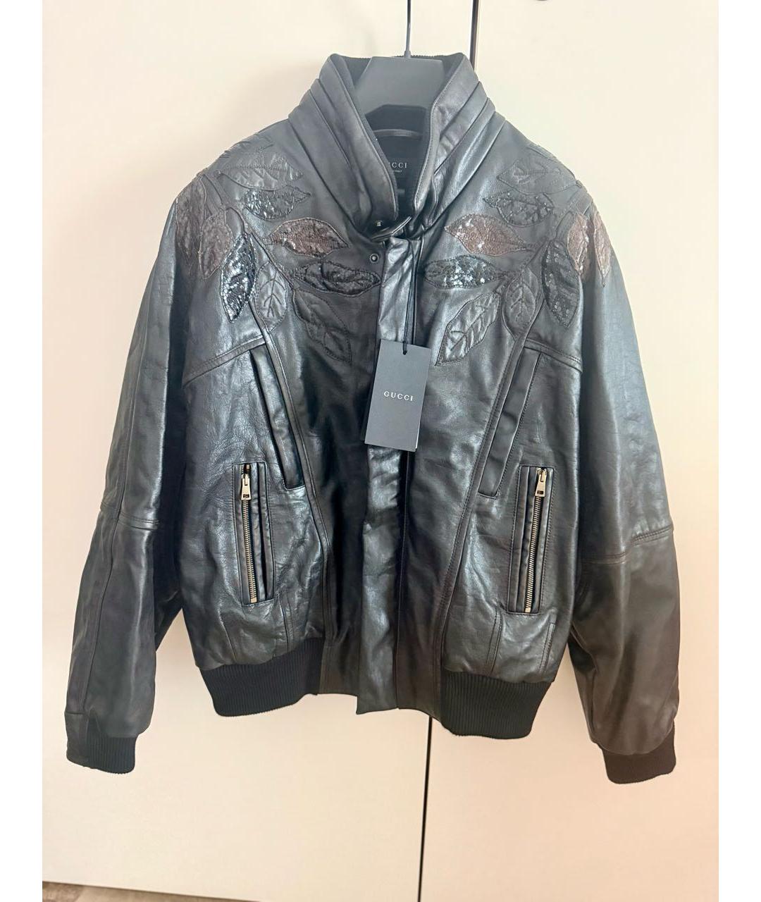 GUCCI Коричневая кожаная куртка, фото 9