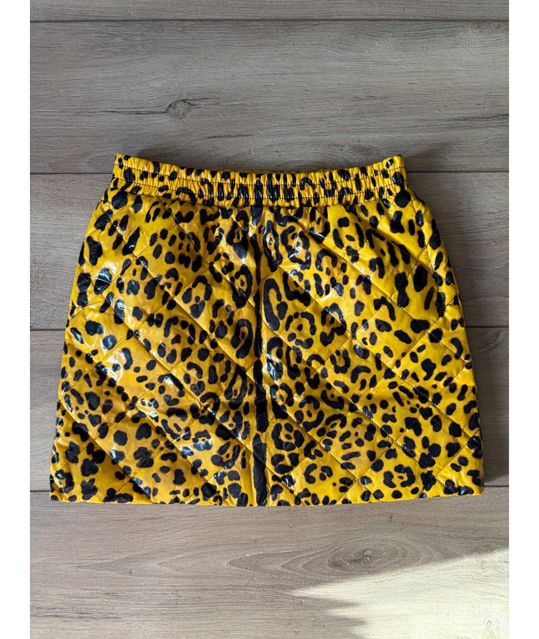 DOLCE&GABBANA Желтая полиэстеровая юбка, фото 6