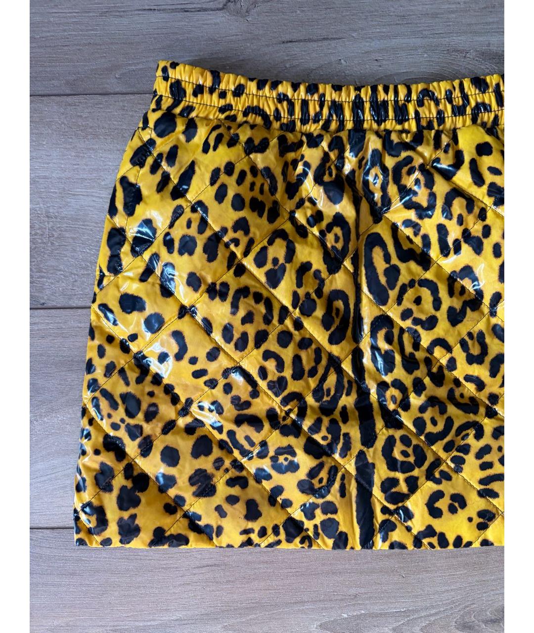 DOLCE&GABBANA Желтая полиэстеровая юбка, фото 2