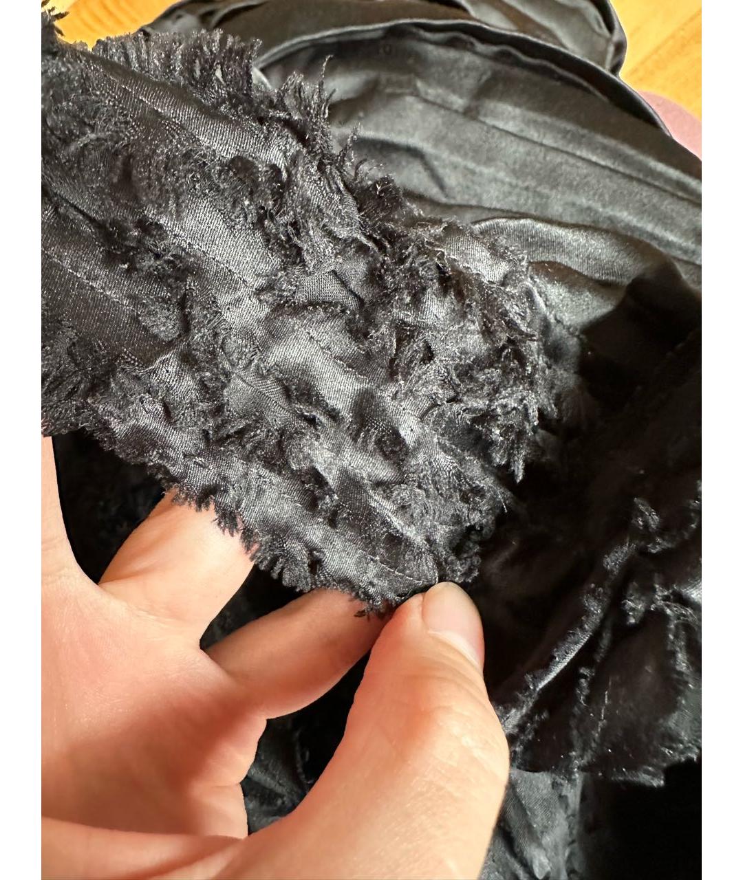 DOLCE&GABBANA Черная шелковая юбка миди, фото 7