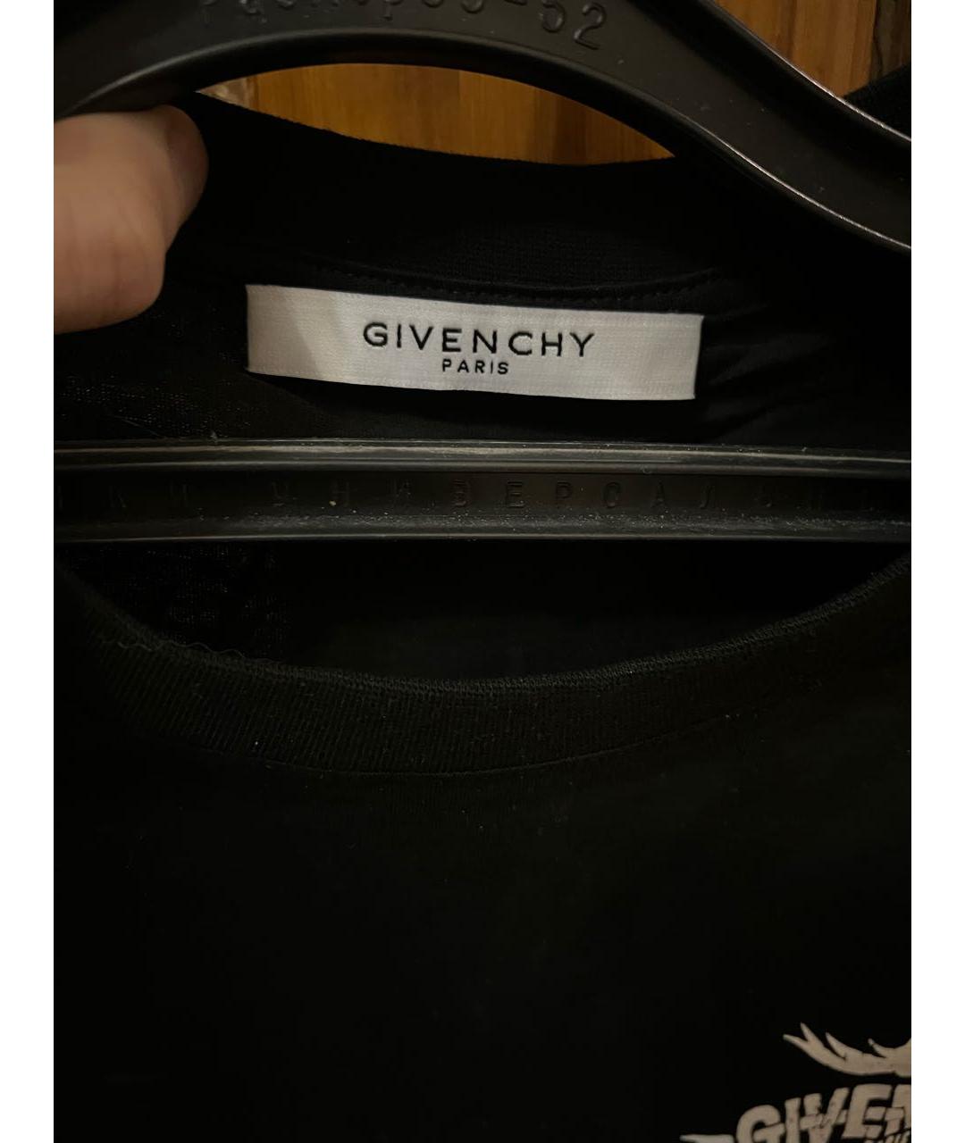 GIVENCHY Черная хлопковая футболка, фото 3