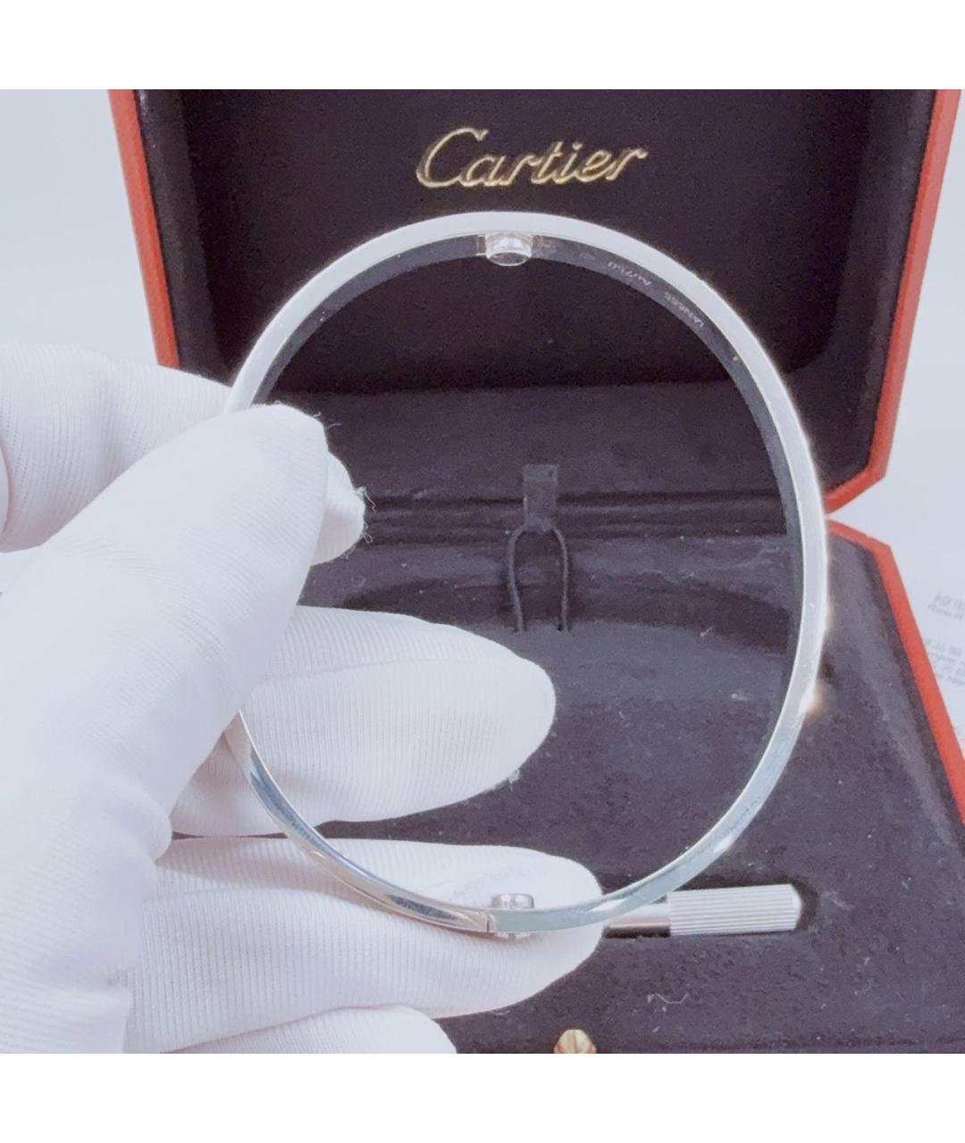 CARTIER Серебрянный браслет из белого золота, фото 6