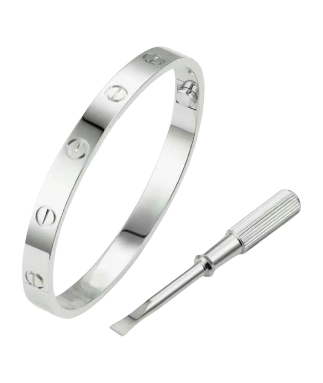 CARTIER Серебрянный браслет из белого золота, фото 1