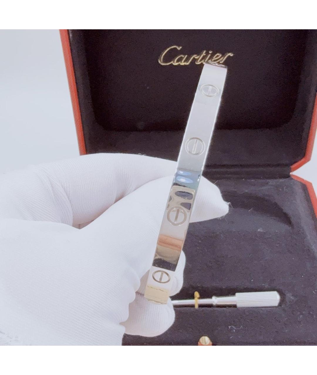 CARTIER Серебрянный браслет из белого золота, фото 5