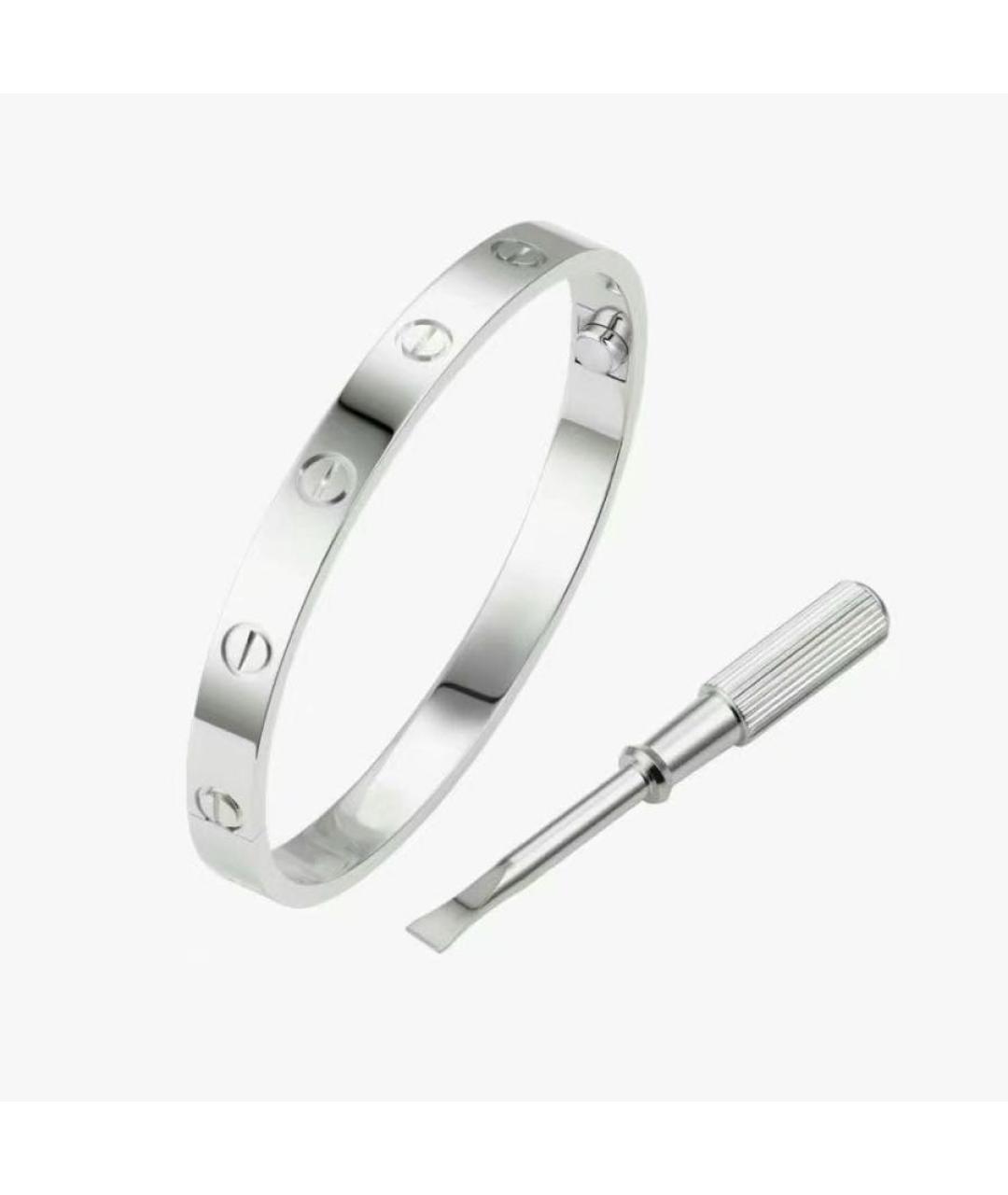 CARTIER Серебрянный браслет из белого золота, фото 8