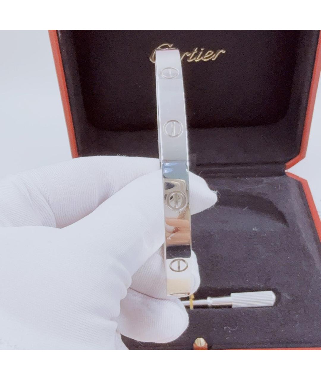 CARTIER Серебрянный браслет из белого золота, фото 4